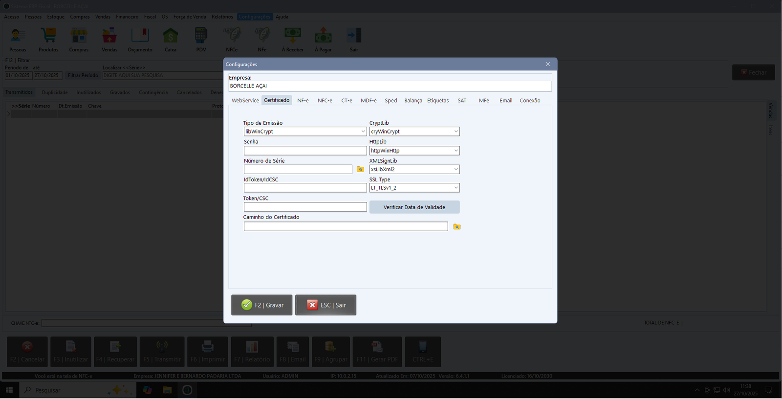 Gestão de clientes.